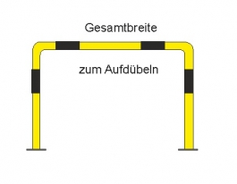 Rammschutzbügel Ø 60 mm, zum Aufdübeln